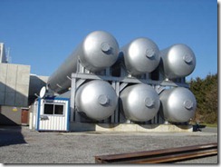 Helium tanks at the Large Hadron Collider, one of the places that relies upon the inert gas.